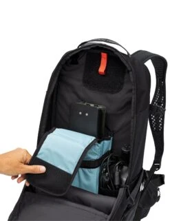 Vaude - EMoab 22 - Sac à Dos Pour Vélo électrique -Monde Du Velo vaude emoab 22 e bike sac a dos noir compartiment a batterie 3840x2160